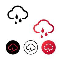 Abstract Cloud Rain Icon Illustration vector