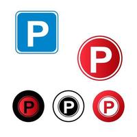 Abstract Parking Icon Design vector