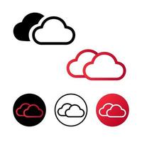 Abstract Cloudy Fog Icon Illustration vector