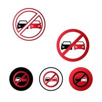 Do Not Overtaking Icon Illustration vector