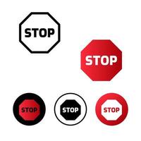 Stop Road Icon Design vector