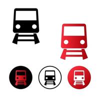 Abstract Tram Icon Design vector