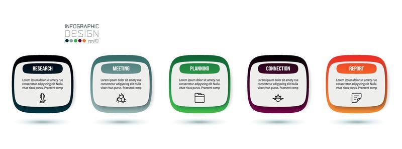 Infographic template business concept  with step.