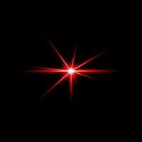 Lens Flare Red glow light ray effect illuminated vector