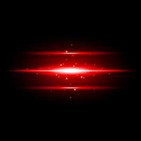 Abstract Red Light flare ray effect illuminated on dark background vector