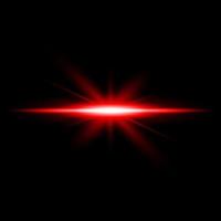 Lens Flare Red glow light ray effect illuminated vector