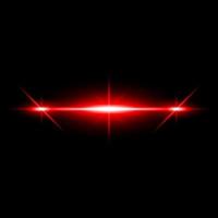 Lens Flare Red glow light ray effect illuminated vector