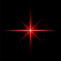 Lens Flare Red glow light ray effect illuminated vector