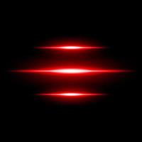 Abstract Red Light flare ray effect illuminated on dark background vector