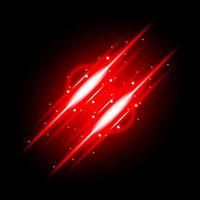 Abstract Red Light flare ray effect illuminated on dark background vector