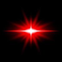 Lens Flare Red glow light ray effect illuminated vector