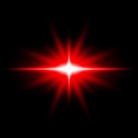 Lens Flare Red glow light ray effect illuminated vector