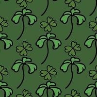 Green seamless floral background. pattern with flowers vector