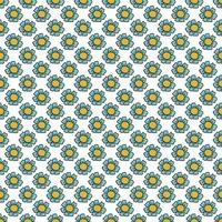 Seamless pattern with blue flowers. Floral background. Chamomile flowers isolated on white background vector