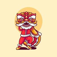 Lion Dance Chinese Illustration vector