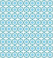 patrón islámico diseño de color azul vector