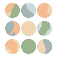 Highlight covers iconfor social media stories. abstract  for social media. Multicolored circles. for bloggers, brands, stickers, wending, design, decor vector