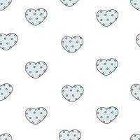 lindo estilo doodle corazones de patrones sin fisuras. fondo del día de san valentín. lindo patrón transparente romántico. impresión romántica. vector