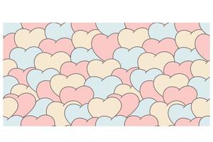 Cute doodle style hearts seamless pattern. Valentine's Day background. Cute romantic seamless pattern.  Romantic print. vector