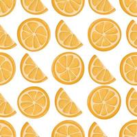 Orange fruit seamless pattern. vector