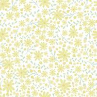 Floral pattern. Pretty flowers on white background. Printing with small yellow flowers. Ditsy print. Seamless texture. Cute summer flower patterns. elegant template for fashionable printers vector