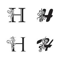 Letter H logo icon vector design template