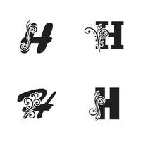 Letter H logo icon vector design template