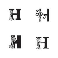 Letter H logo icon vector design template