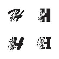 Letter H logo icon vector design template