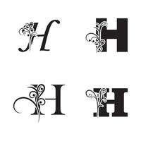 Letter H logo icon vector design template