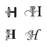 Letter H logo icon vector design template