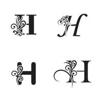 Letter H logo icon vector design template