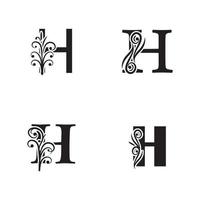 Letter H logo icon vector design template