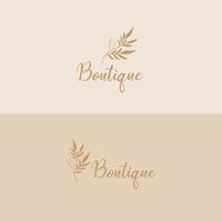 floral outline logo vector