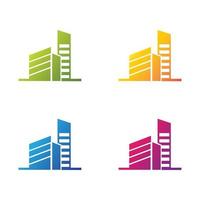 Real estate logo icon set vector