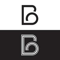 B Letter logo icon set vector