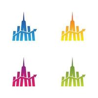 Real estate logo icon set vector