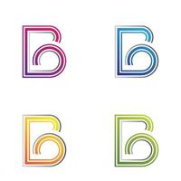 B Letter logo icon set vector