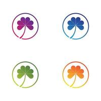 Tree leaf icon set vector