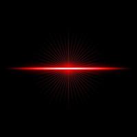 Lens Flare Red glow light ray effect illuminated vector