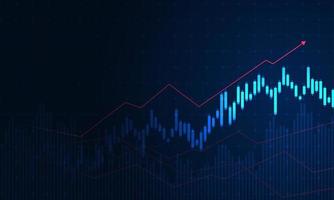 Stock market investment trading graph in graphic concept suitable for financial investment or Economic trends business idea. Vector illustration design