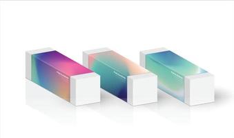 caja, plantilla de embalaje para la ilustración de diseño de vector de producto.
