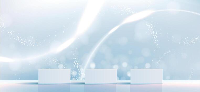 Fondo cosmético para presentación de productos, marcas y envases. Moldeado cuadrado de forma geométrica en el escenario del podio con sombra de fondo de hoja. diseño de ilustración vectorial. vector