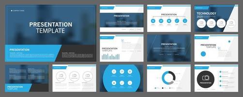 Business presentation templates set. use in presentation, flyer and leaflet, corporate report, marketing, advertising, annual report, banner, annual report brochure, company profile. vector