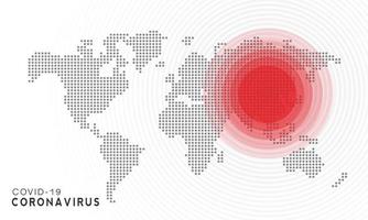 Covid-19 Coronavirus concept outbreak influenza background.Pandemic medical health risk concept with disease cell is dangerous vector design