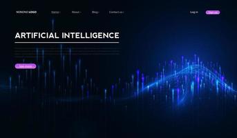 Artificial intelligence, machine learning, ai, data deep learning for future technology artwork, mining, isometric, neural network, machine programming and Responsive web banner. vector Illustration.