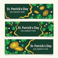 Saint Patrick Clover Banner vector