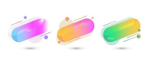 Set of abstract modern graphic elements and line. Gradient abstract banners with shapes EPS10. vector