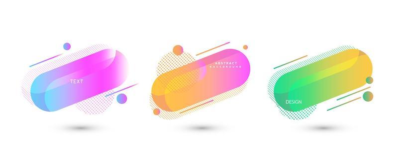 Set of abstract modern graphic elements and line. Gradient abstract banners with shapes EPS10.