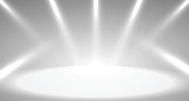 Gray empty room studio gradient used for background with spotlight and display. vector design.